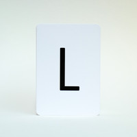 Letter L greeting card by Jacky Al-Samarraie