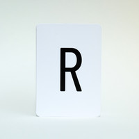 Alphabet letter R card by Jacky Al-Samarraie