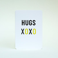 Hugs greeting card by Jacky Al-Samarraie