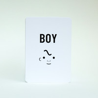 Baby Boy greeting card by Jacky Al-Samarraie