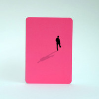 Silhouette greeting card of man walking by Jacky al-Samarraie