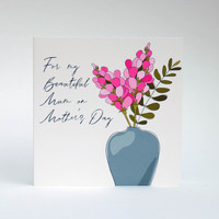 Floral Mother's Day greeting card by Jacky Al-Samarraie