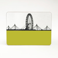 London Eye Cityscape Table Mat by Jacky Al-Samarraie