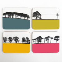 Jacky Al-Samarraie Melamine Landscape Coaster set