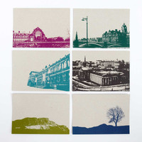 Jacky Al-Samarraie Set of 12 Recycled Edinburgh Postcards