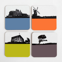 Jacky Al-Samarraie Norfolk Landscape Drinks Coaster Set