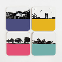 Jacky Al-Samarraie Norfolk Landscape Coaster Set