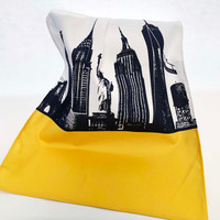 Jacky Al-Samarraie New York Skyline Cotton Tea Towel Yellow