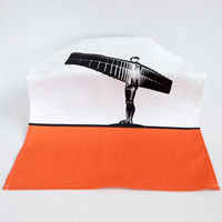 Jacky Al-Samarraie Angel of The North Tea Towel Orange