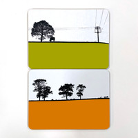 Jacky Al-Samarraie Rural Landscape Table mats Yeadon, Leeds & Ilkley