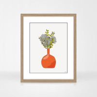 Jacky Al-Samarraie Hand-drawn Floral Print Orange