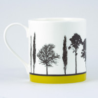 Jacky Al-Samarraie Mustard Landscape Tree Bone China Mug