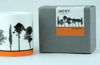 Jacky Al-Samarraie Orange Landscape Tree Bone China Mug with Gift Box