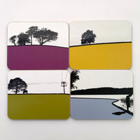 Jacky Al-Samarraie Landscape Set of 6 Melamine Coaster Offer. Pack 21