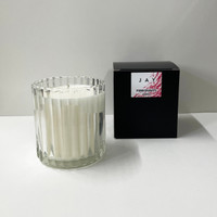 JAY Pomegranate Ribbed Glass scented candle by Jacky Al-Samarraie
