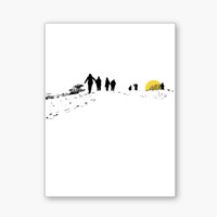 Winter Walkers screen print No.1 by Jacky Al-Samarraie