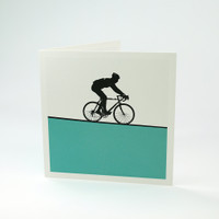 Cycling greeting card by Jacky Al-Samarraie