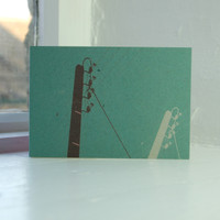 Jacky Al-Samarraie Telegraph Poles Greeting Card