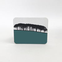 Guiseley Melamine Drinks Coaster in teal by Jacky Al-Samarraie