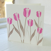 Jacky Al-Samarraie Tulip Letterpress Greeting Card