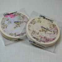 Jacky Al-Samarraie Vintage Style Bird Drink Coaster Set