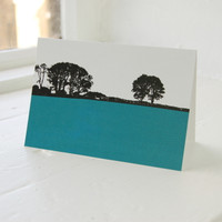 Jacky Al-Samarraie Dumfries & Galloway - Gatehouse of Fleet Teal Greeting Card