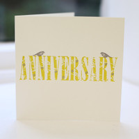 Jacky Al-Samarraie Anniversary Letterpress Greeting Card