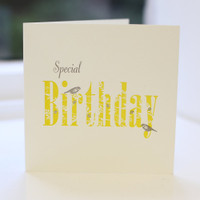 Jacky Al-Samarraie Special Birthday Letterpress Greeting Card