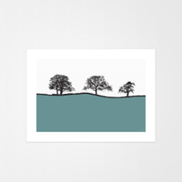 Landscape print of Burnsall, Yorkshire Dales by designer Jacky Al-Samarraie.