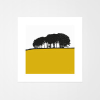 Landscape print of Guiseley, West Yorkshire by designer Jacky Al-Samarraie.