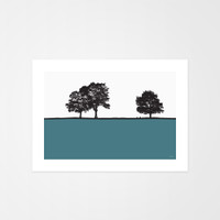 Landscape print of Ringinglow, Sheffield, Yorkshire by designer Jacky Al-Samarraie.