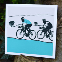 Jacky Al-Samarraie Male Cyclist Greeting Card