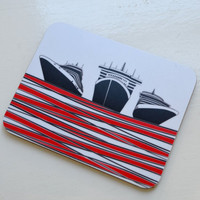 Jacky Al-Samarraie Ships Coaster - Red - DISCONTINUED