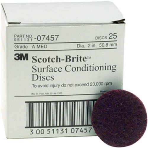 25 DISC/BX 2" SCOTCH BRITE MEDIU