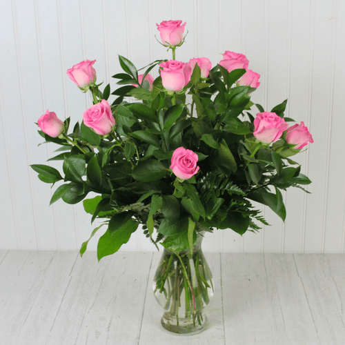 Dozen Pink Roses