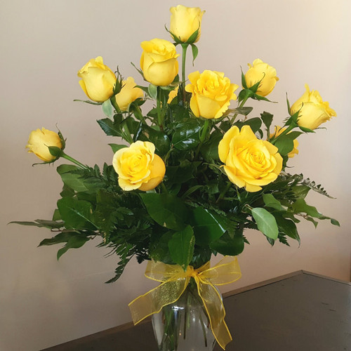 12 Yellow Roses Mother's Day Flowers Midwood Flower Shop | Charlotte Florist Delivery Service