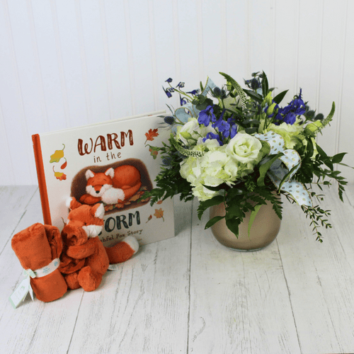 Welcome Baby Boy Flower & Gift Set