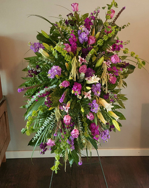 Magnificent Life Spray Sympathy Flowers Midwood Flower Shop | Charlotte Florist Delivery Service