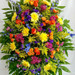 Colorful Tribute Standing Spray Sympathy Flowers Midwood Flower Shop | Charlotte Florist Delivery Service