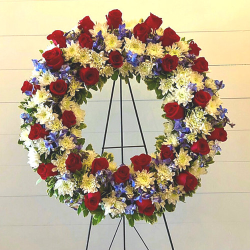 Red, White & Blue Wreath | Midwood Flower Shop | Charlotte Florist Delivery