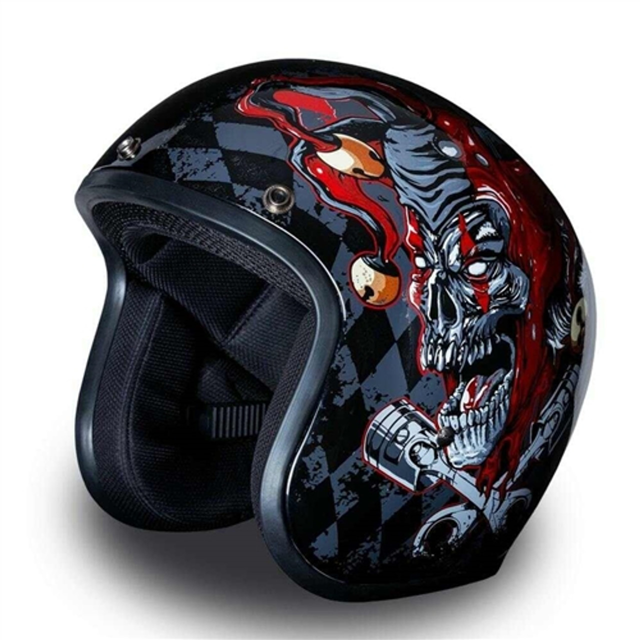 Daytona Cruiser Joker 3/4 Helmet | DOT Approved | Leather