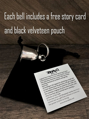Bravo Bells Motorcycle Guardian Bell: Cross & Wings