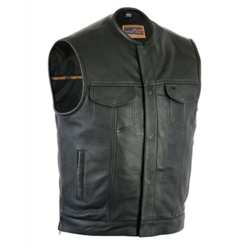 Big Sizes Concealed Carry Leather Motorcycle Club Vests Leather