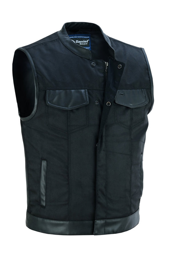 Textile Leather Men's Motorcycle Vest – Clearance Leather Bound NJ