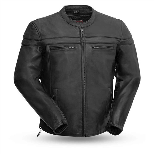 First Classic Scooter Leather Motorcycle Jacket for Men FIM262NTCZ