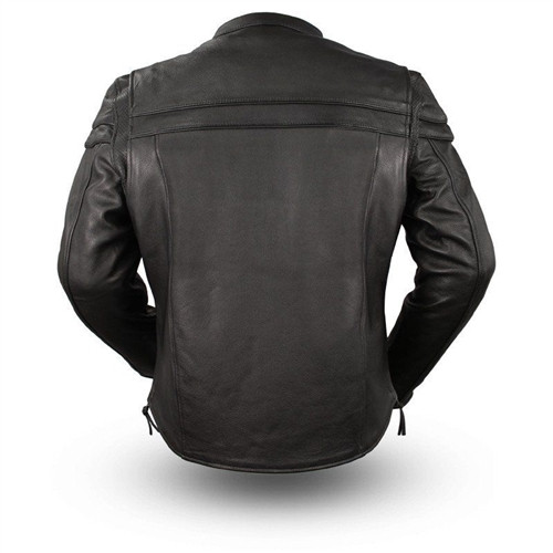 First Classic Scooter Leather Motorcycle Jacket for Men FIM262NTCZ