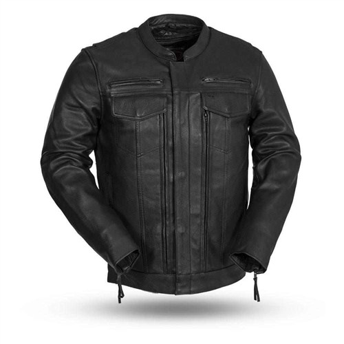 Men's Premium Leather Scooter Jacket | Raider | Leather Bound NJ