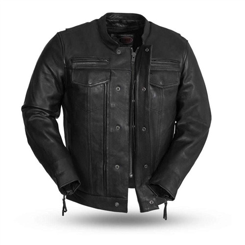 Men's Premium Leather Scooter Jacket | Raider | Leather Bound NJ