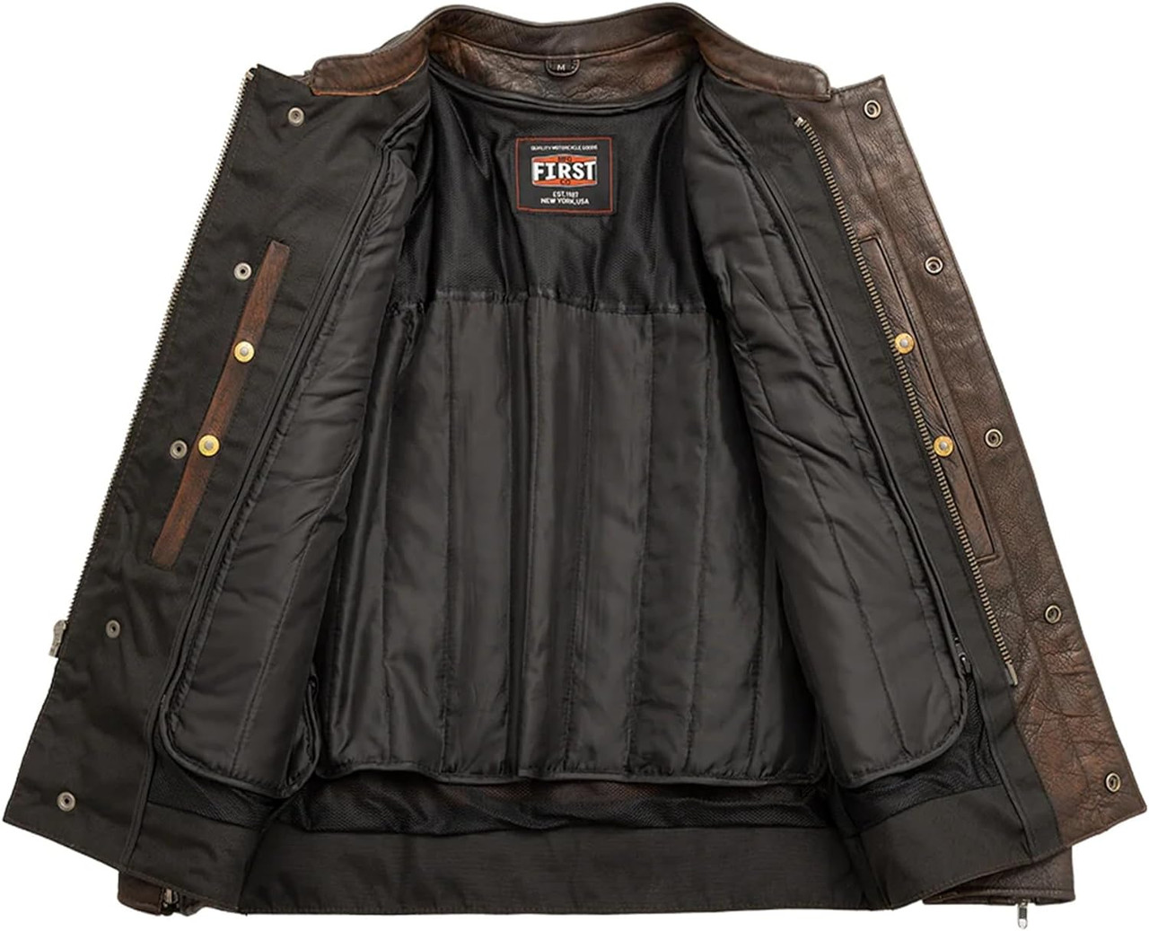 Men's Copper Leather Motorcycle Jacket | Raider | Leather Bound NJ