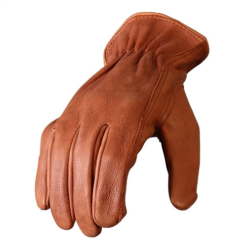 Brown Deerskin Motorcycle Gloves | Leather Bound NJ